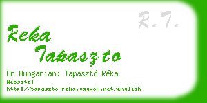 reka tapaszto business card